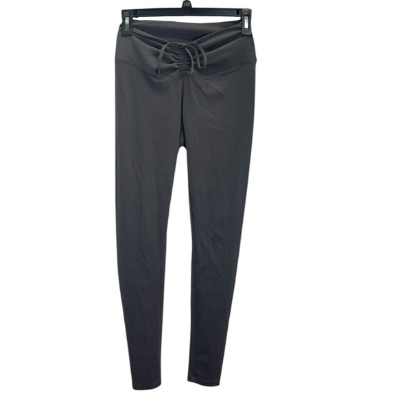 Pink active.  Black Leggings with Elastic Waistband and Tapered Design - Picture 1 of 5